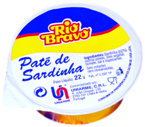 PATE SARDINHA 22 GRS RIO BRAVO (CX 24)
